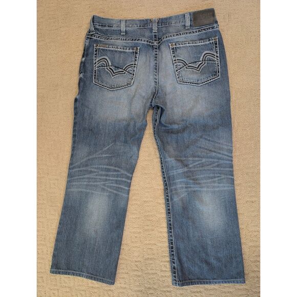 Ariat Jeans Mens 38x28 Blue M4 Denim Low Rise Boot 100% Cotton - Please Read - Picture 2 of 11